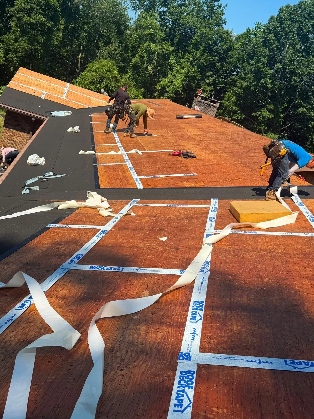 Roof deck preparation during installation