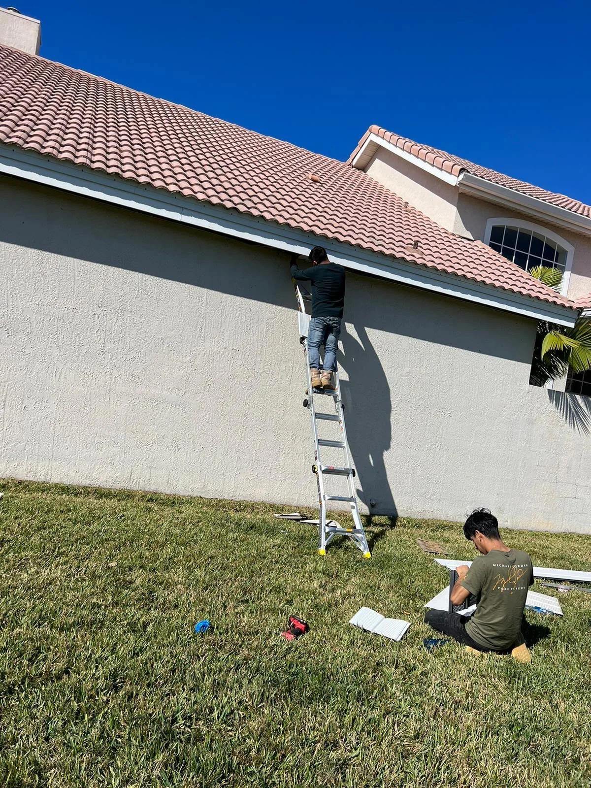 Exterior installation work