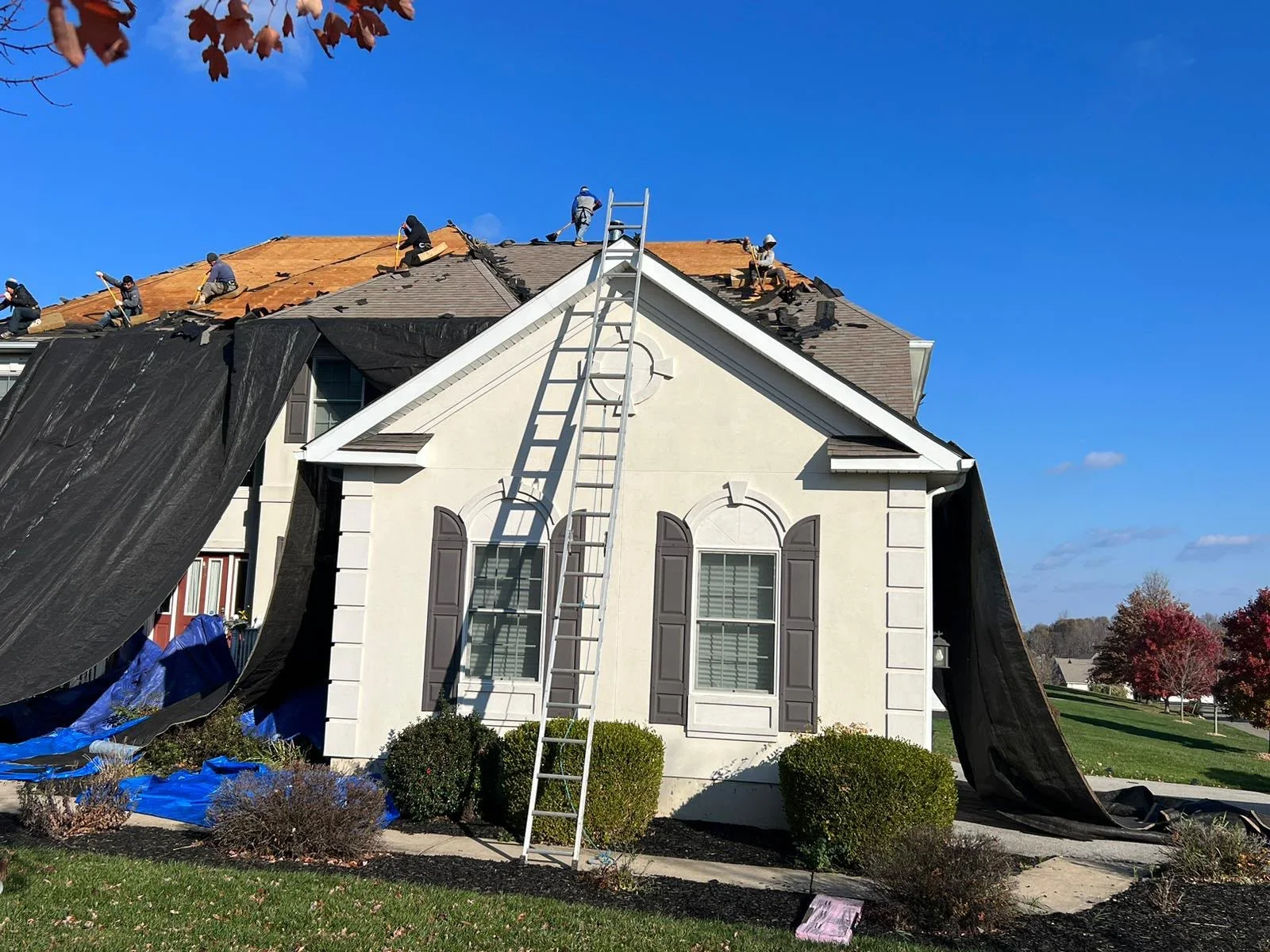 Residential roof installation in progress
